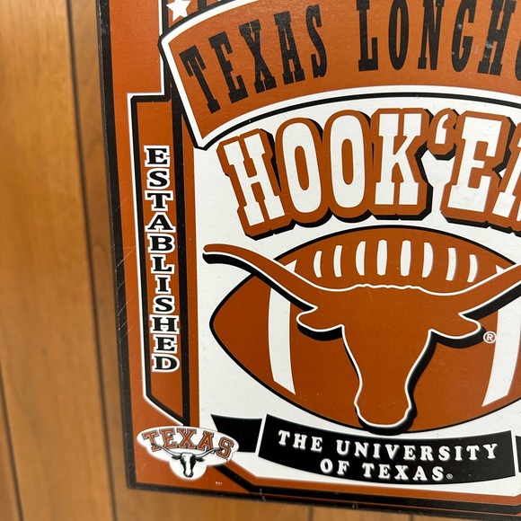 Texas Longhorns orange and white Hanging Wooden Square Plaque - Picture 5 of 6
